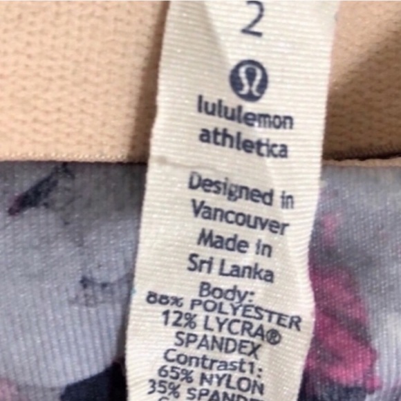 SOLD!!! Lululemon floral watercolor tank - Picture 6 of 7